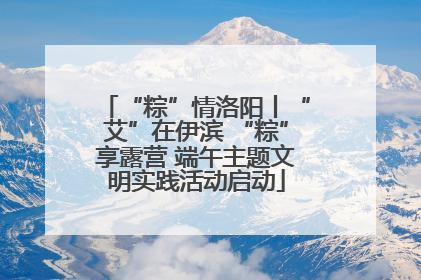 “粽”情洛阳丨“艾”在伊滨 “粽”享露营 端午主题文明实践活动启动