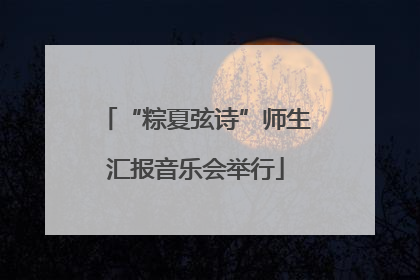 “粽夏弦诗”师生汇报音乐会举行