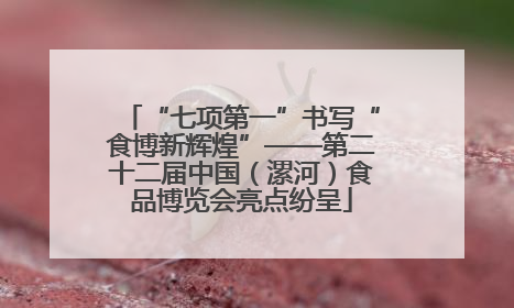 “七项第一”书写“食博新辉煌”——第二十二届中国（漯河）食品博览会亮点纷呈
