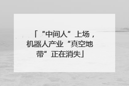 “中间人”上场，机器人产业“真空地带”正在消失