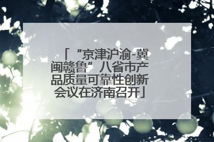 “京津沪渝-冀闽赣鲁”八省市产品质量可靠性创新会议在济南召开
