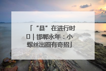 “县”在进行时⑬｜邯郸永年：小螺丝出圈有奇招