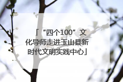 “四个100”文化导师走进玉山县新时代文明实践中心