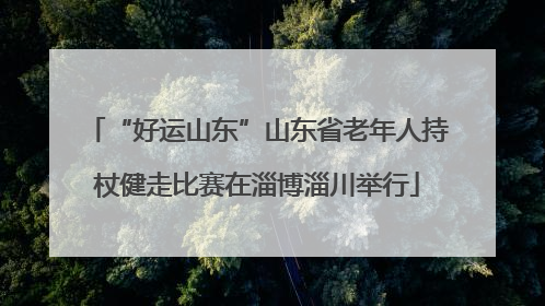 “好运山东”山东省老年人持杖健走比赛在淄博淄川举行
