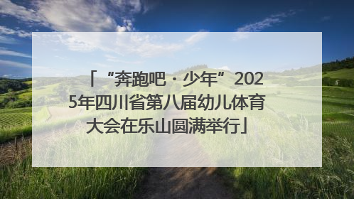“奔跑吧・少年”2025年四川省第八届幼儿体育大会在乐山圆满举行