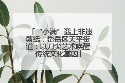 “小满”遇上非遗剪纸，岱岳区天平街道：以刀尖艺术唤醒传统文化基因