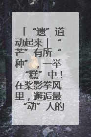 “遗”道动起来｜“芒”有所“种”，一举“糕”中！在桨影拳风里，邂逅最“动”人的风景！（内含报名信息）