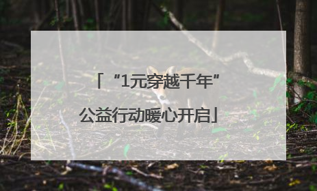 “1元穿越千年”公益行动暖心开启