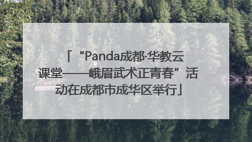 “Panda成都·华教云课堂——峨眉武术正青春”活动在成都市成华区举行