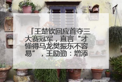 王楚钦回应首夺三大赛冠军，直言“才懂得马龙樊振东不容易”，王励勤：增添很大信心