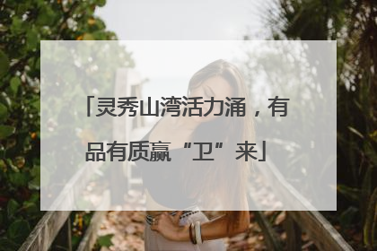 灵秀山湾活力涌，有品有质赢“卫”来