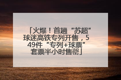 火爆！首趟“苏超”球迷高铁专列开售，549件“专列+球票”套票半小时售罄