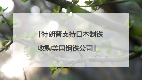 特朗普支持日本制铁收购美国钢铁公司