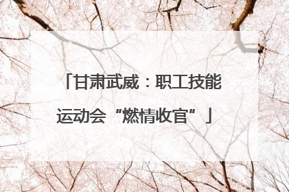 甘肃武威：职工技能运动会“燃情收官”