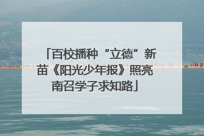 百校播种“立德”新苗《阳光少年报》照亮南召学子求知路