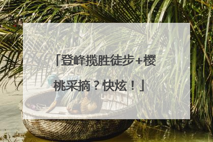 登峰揽胜徒步+樱桃采摘？快炫！