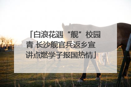 白浪花遇“舰”校园青 长沙舰官兵返乡宣讲点燃学子报国热情