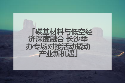 碳基材料与低空经济深度融合 长沙举办专场对接活动撬动产业新机遇