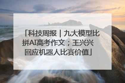 科技周报｜九大模型比拼AI高考作文；王兴兴回应机器人比赛价值