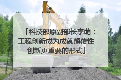 科技部原副部长李萌：工程创新成为成就颠覆性创新更重要的形式