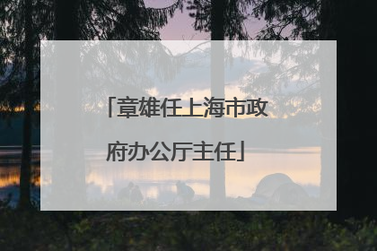 章雄任上海市政府办公厅主任