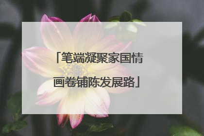 笔端凝聚家国情  画卷铺陈发展路
