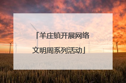 羊庄镇开展网络文明周系列活动