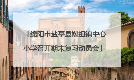 绵阳市盐亭县嫘祖镇中心小学召开期末复习动员会