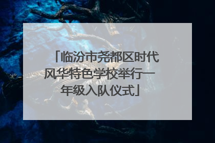 临汾市尧都区时代风华特色学校举行一年级入队仪式