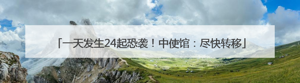 一天发生24起恐袭！中使馆：尽快转移