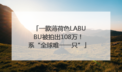 一款薄荷色LABUBU被拍出108万！系“全球唯一一只”