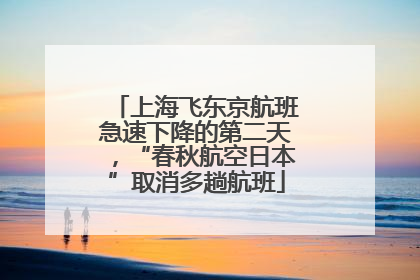上海飞东京航班急速下降的第二天，“春秋航空日本”取消多趟航班
