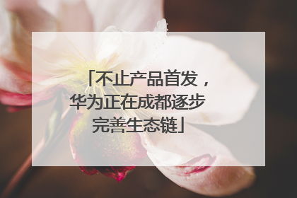 不止产品首发，华为正在成都逐步完善生态链