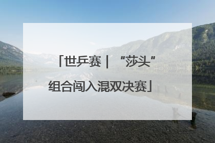 世乒赛｜“莎头”组合闯入混双决赛