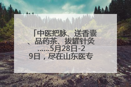 中医把脉、送香囊、品药茶、拔罐针灸……5月28日-29日，尽在山东医专附属医院中医夜市