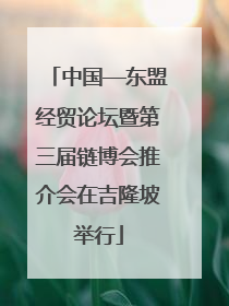 中国—东盟经贸论坛暨第三届链博会推介会在吉隆坡举行