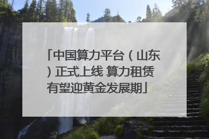 中国算力平台（山东）正式上线 算力租赁有望迎黄金发展期
