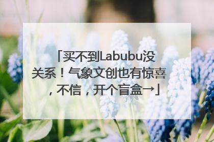买不到Labubu没关系！气象文创也有惊喜，不信，开个盲盒→