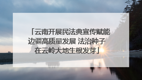 云南开展民法典宣传赋能边疆高质量发展 法治种子在云岭大地生根发芽