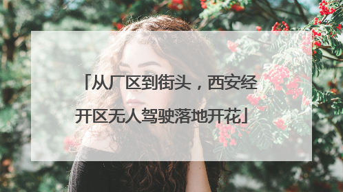 从厂区到街头，西安经开区无人驾驶落地开花