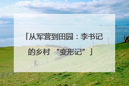 从军营到田园：李书记的乡村 “变形记”