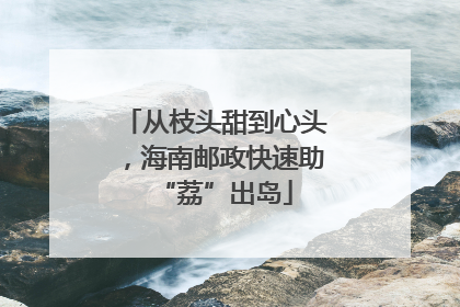 从枝头甜到心头，海南邮政快速助“荔”出岛