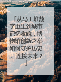 从马王堆数字重生到城市记忆收藏，博物馆创新之举如何守护历史、连接未来？