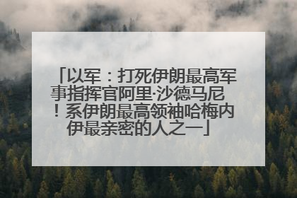 以军：打死伊朗最高军事指挥官阿里·沙德马尼！系伊朗最高领袖哈梅内伊最亲密的人之一