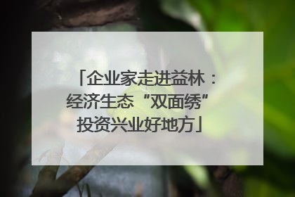 企业家走进益林：经济生态“双面绣” 投资兴业好地方