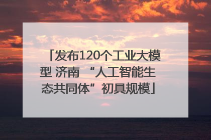 发布120个工业大模型 济南 “人工智能生态共同体”初具规模