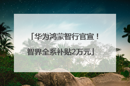华为鸿蒙智行官宣！智界全系补贴2万元