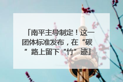 南平主导制定！这一团体标准发布，在“碳”路上留下“竹”迹