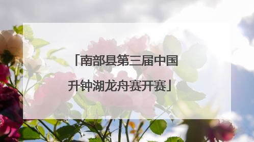 南部县第三届中国升钟湖龙舟赛开赛
