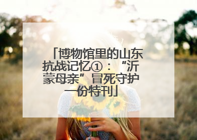 博物馆里的山东抗战记忆①：“沂蒙母亲”冒死守护一份特刊